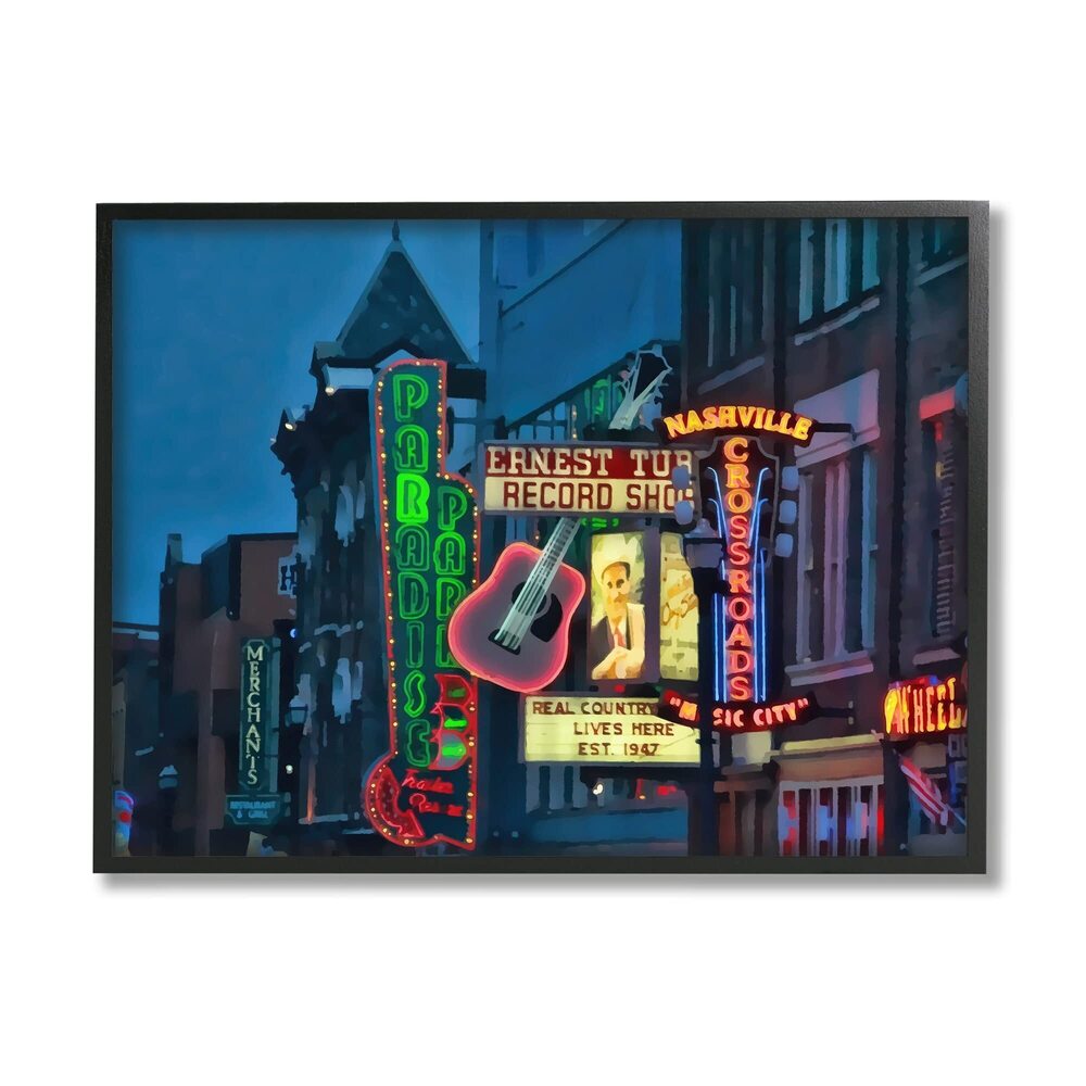 4017 Nashville Music Night Scene Southern Urban Architecture, Design by
